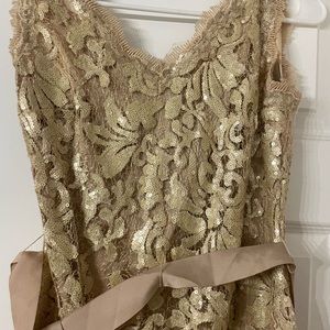 Gold sequins/lace lingerie dress
